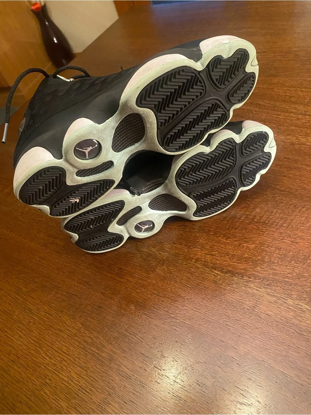 Air Jordan 13 retro black Black and White Retro Basketball Sneakers youth 6.5
